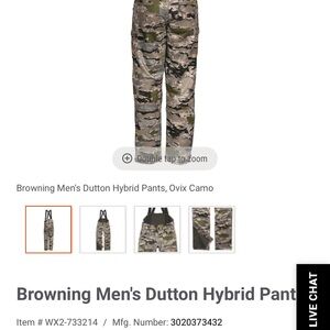 Browning Camo Patterned Outdoor Pants